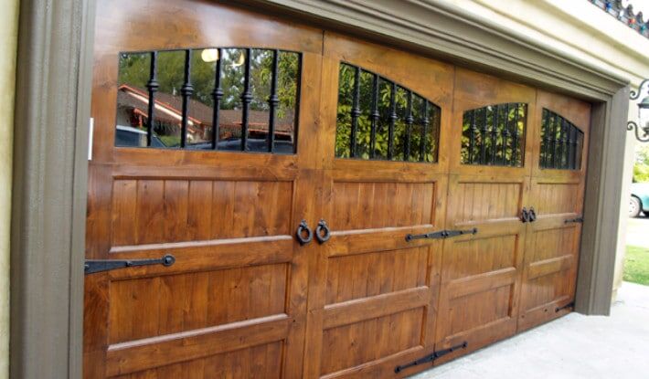 Open top garage door - wood